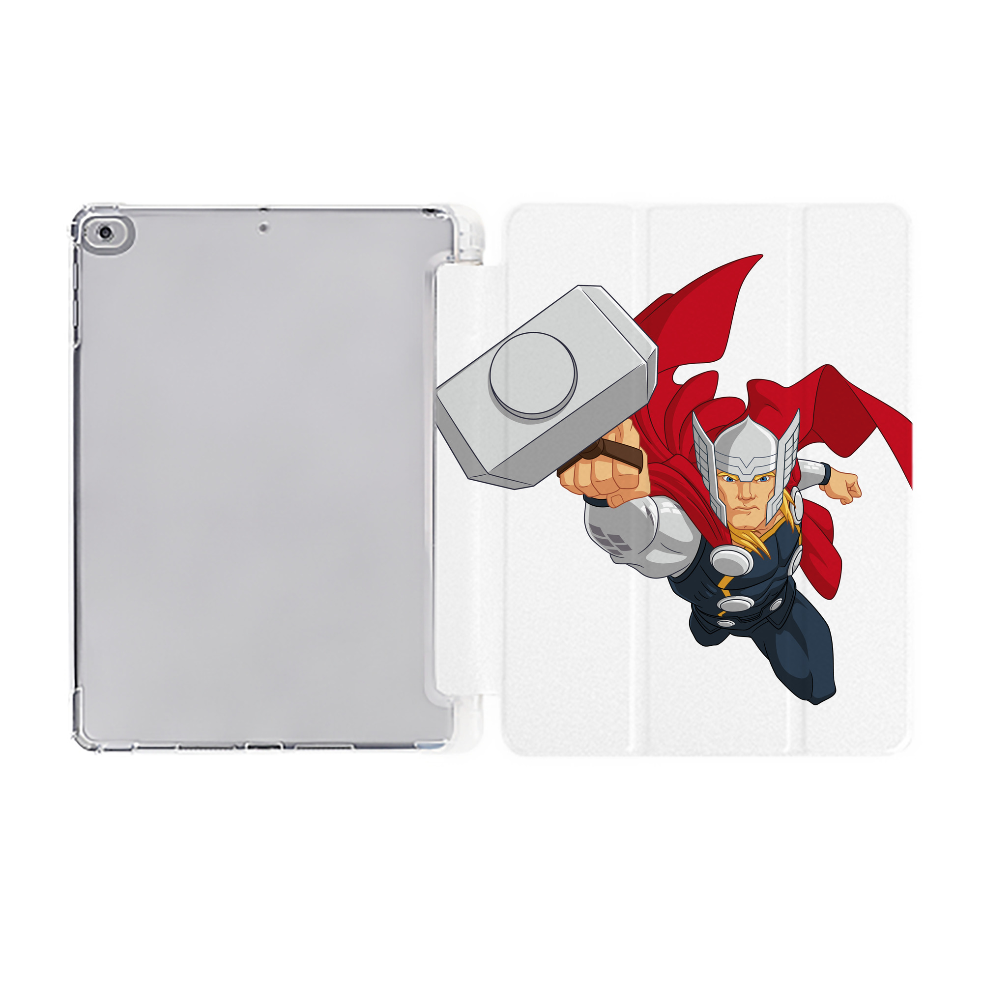 （画像用） アベンジャーズ The Avengers IPad ケース ペン収納付き 三つ折りスタンド PUレザー×シリコン 対応機種9.5/10.5/10.9インチ
